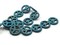 15 25mm Turquoise Blue Peace Symbol Dyed Synthetic Turquoise Stone Beads